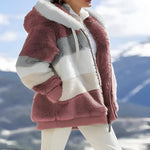 Faux Fur Winterjacke – Mit Kapuze – Weiches Material – Für den Winter