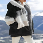 Faux Fur Winterjacke – Mit Kapuze – Weiches Material – Für den Winter