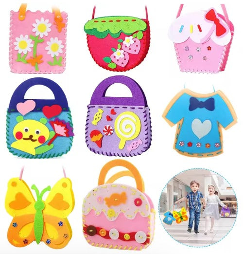 DIY Kreatives Bastelset Kinder | Nähset Tiere aus Filz nähen lernen ab 5 Jahren