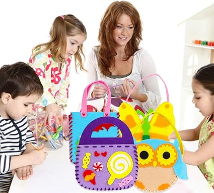 DIY Kreatives Bastelset Kinder | Nähset Tiere aus Filz nähen lernen ab 5 Jahren