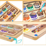 Farben Lernspielzeug – Mit Farbpalette und Perlen – Fördert Farberkennung