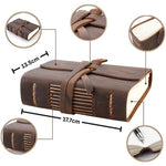 Leder-Tagebuch – Mit Band – Handgefertigt – Für Notizen und Tagebucheinträge