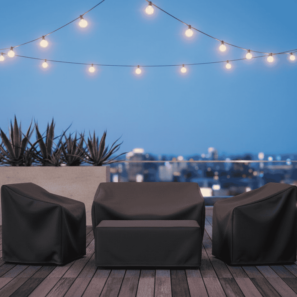 Schutzhülle für Gartenmöbel – Wasserdichtes Material – Geeignet für Stuhl- und Tischgarnitur