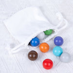 Farben Sortier-Spielzeug – Mit Holzbechern – Fördert Farberkennung und Feinmotorik