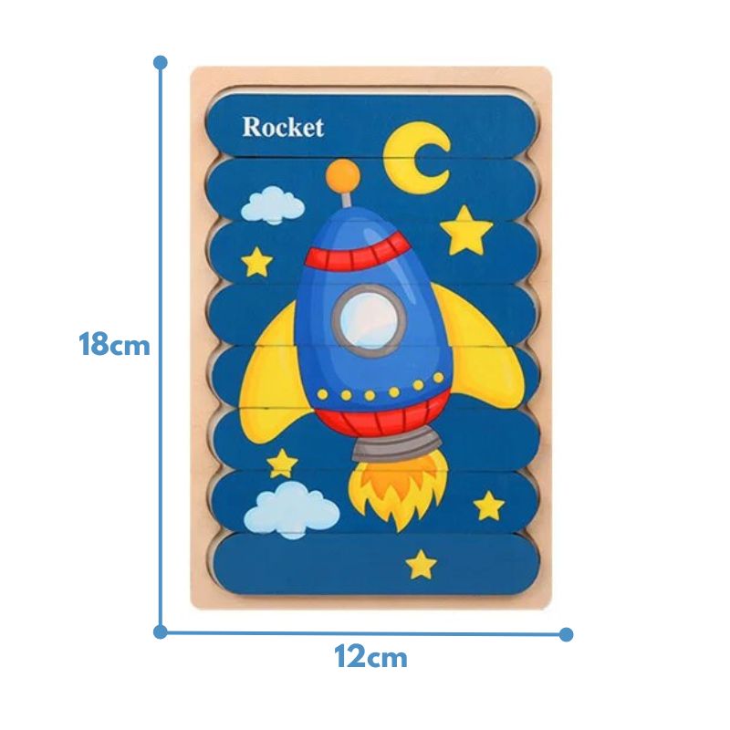 Tier-Puzzle Set – Mit Holzstücken – Fördert Formenerkennung und Feinmotorik