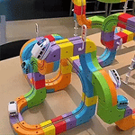 Bauklötze Set – Bunte Straßen- und Brückenbausteine – Fördert Kreativität