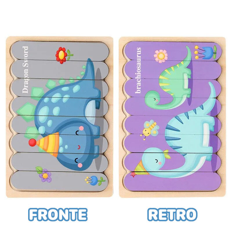 Tier-Puzzle Set – Mit Holzstücken – Fördert Formenerkennung und Feinmotorik