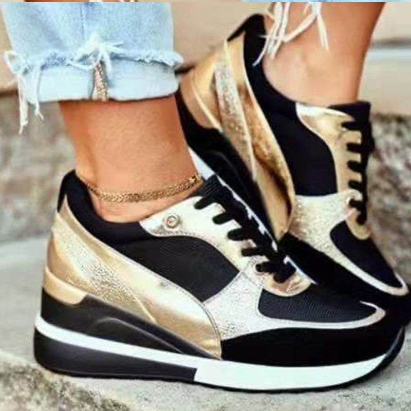 Emily | Orthopädische Gold Sneaker